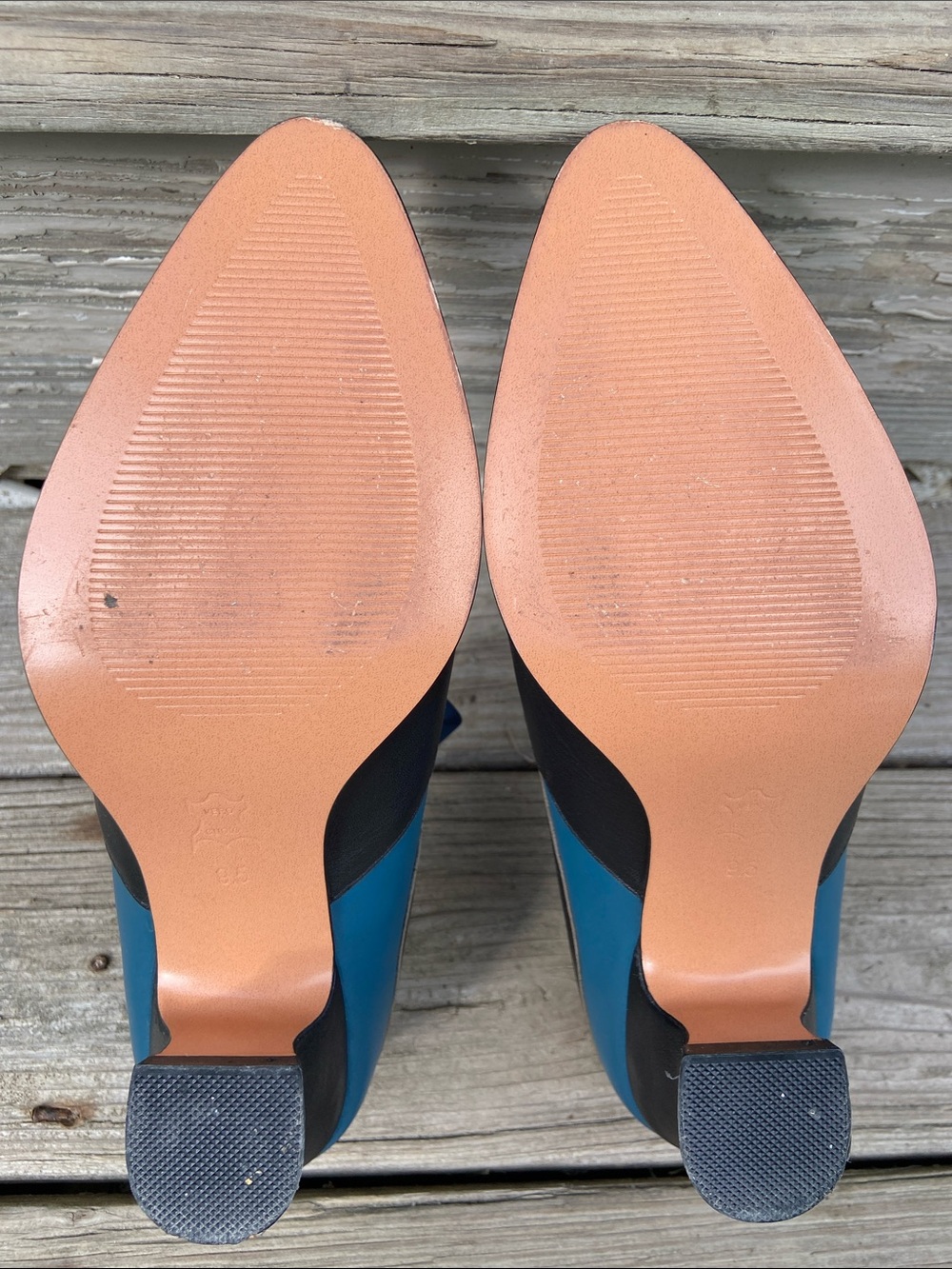 American Duchess Bernadette Blue/Black Edwardian Oxford Shoe Women's Size 9.5 - Picture 7 of 14